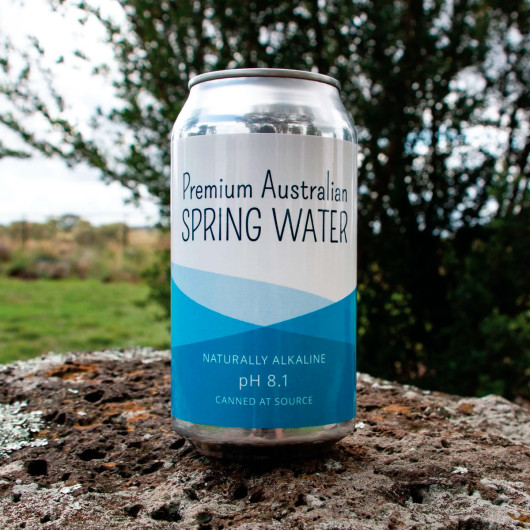 Natural Spring Water Cans Lifestyle